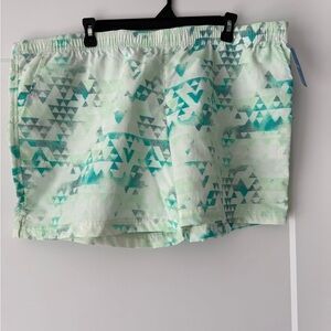 NWT-Columbia Women’s Sandy River Printed Aqua Short Sz XXL